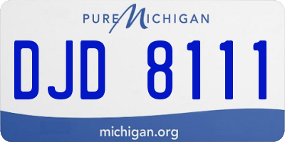 MI license plate DJD8111