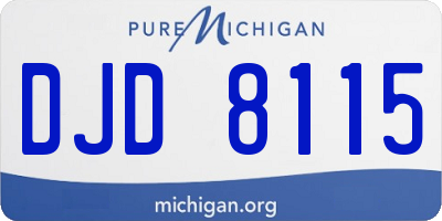 MI license plate DJD8115