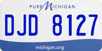 MI license plate DJD8127