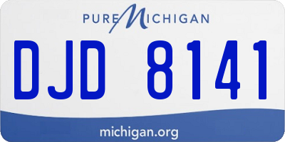 MI license plate DJD8141