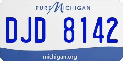 MI license plate DJD8142