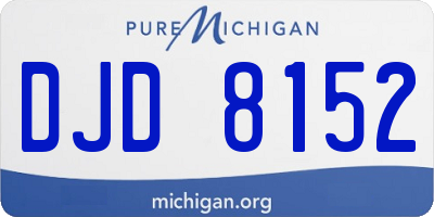 MI license plate DJD8152