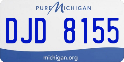 MI license plate DJD8155