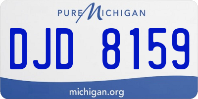 MI license plate DJD8159