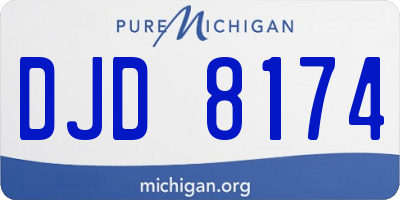 MI license plate DJD8174