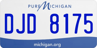 MI license plate DJD8175