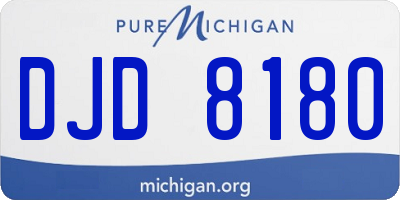 MI license plate DJD8180