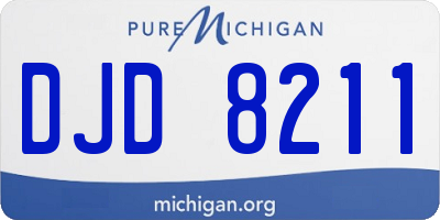 MI license plate DJD8211