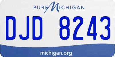 MI license plate DJD8243