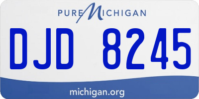 MI license plate DJD8245