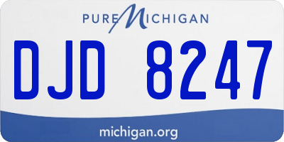MI license plate DJD8247