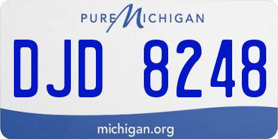 MI license plate DJD8248
