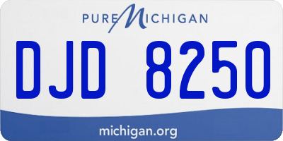 MI license plate DJD8250