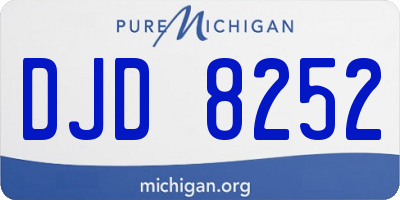 MI license plate DJD8252