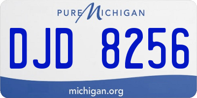 MI license plate DJD8256