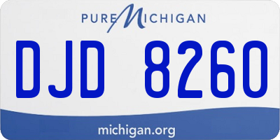 MI license plate DJD8260