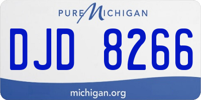 MI license plate DJD8266