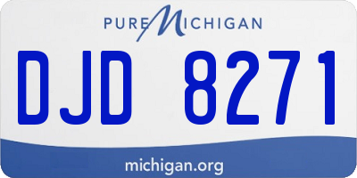 MI license plate DJD8271