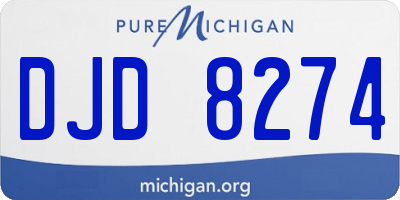 MI license plate DJD8274