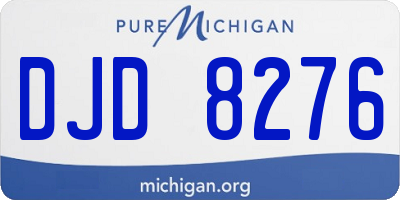 MI license plate DJD8276