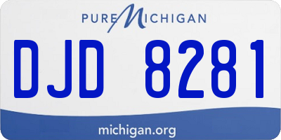MI license plate DJD8281