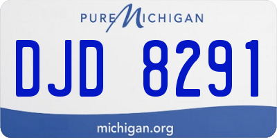 MI license plate DJD8291