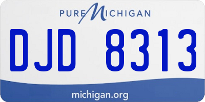 MI license plate DJD8313