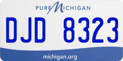 MI license plate DJD8323