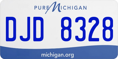 MI license plate DJD8328