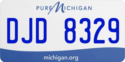 MI license plate DJD8329