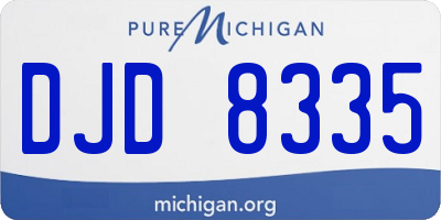 MI license plate DJD8335