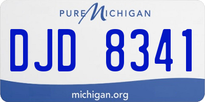 MI license plate DJD8341
