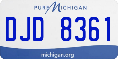 MI license plate DJD8361