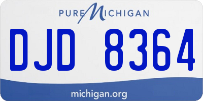 MI license plate DJD8364
