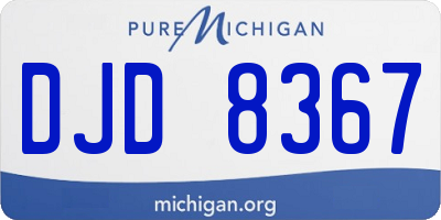 MI license plate DJD8367