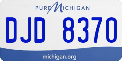 MI license plate DJD8370
