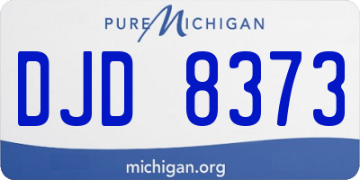 MI license plate DJD8373