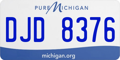 MI license plate DJD8376