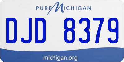 MI license plate DJD8379