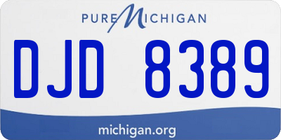 MI license plate DJD8389
