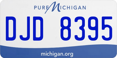 MI license plate DJD8395
