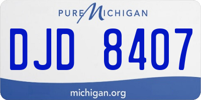 MI license plate DJD8407