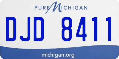 MI license plate DJD8411
