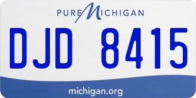 MI license plate DJD8415