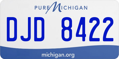 MI license plate DJD8422