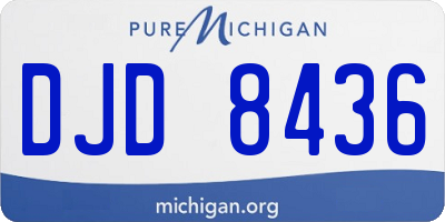 MI license plate DJD8436