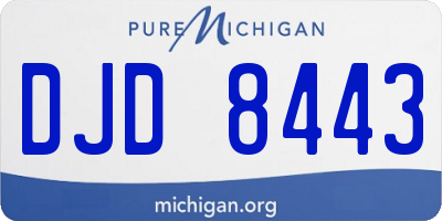 MI license plate DJD8443