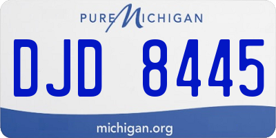 MI license plate DJD8445