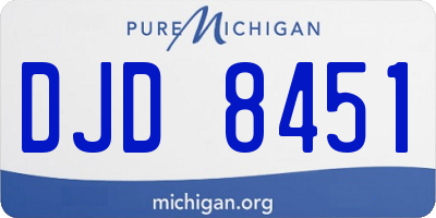 MI license plate DJD8451