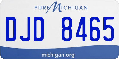 MI license plate DJD8465
